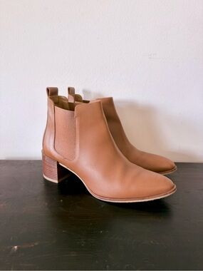 Everlane The Day Heel Boot Size 8.5 in Cognac